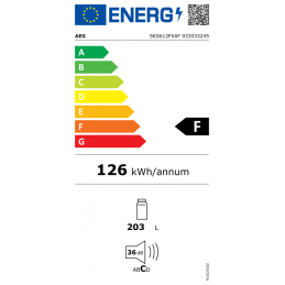 AEG SKS612FXAF Einbaukühlschrank ohne Gefrierfach integrierbar 203l EEK: F  : : Elektro-Großgeräte